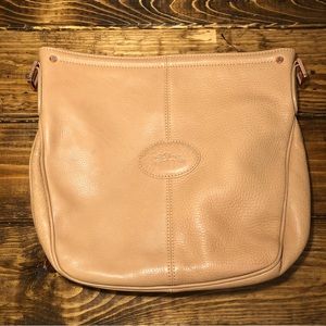 Longchamp Tan Leather Hobo Bag